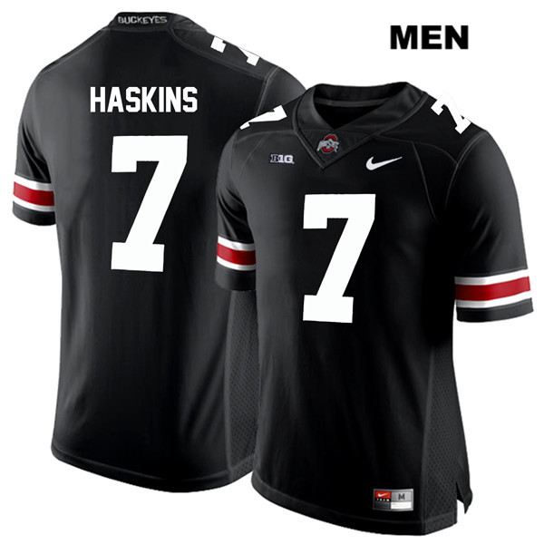 Ohio State Buckeyes Men's Dwayne Haskins #7 White Number Black Authentic Nike College NCAA Stitched Football Jersey JX19P16LC